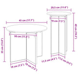 Side Table Set 2 pcs Artisan Oak 45 x 35 cm Engineered Wood 8001036