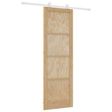 Sliding Door Set Manual Natural and white 78 x 232 cm 3333390