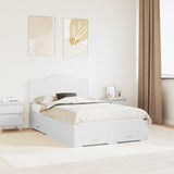 Bed Frame with Headboard White 120 x 190 cm Engineered Wood 3413630