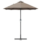 Garden Parasol Taupe 370 x 197 x 239 cm Polyester and Aluminium 42003370