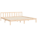 ZNTS Bed Frame without Mattress Solid Wood Pine 3192116