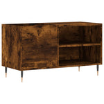 ZNTS Record Cabinet Smoked Oak 85x38x48 cm Engineered Wood 831697