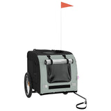 Pet Bike Trailer Grey and Black Oxford Fabric&Iron 93839