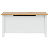 Storage Box HILL White and Honey Brown 90 x 40 x 45 cm 42025032