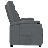 Recliner Chair Grey Faux Leather 340962