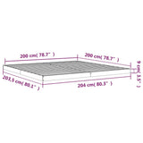 Bed Frame without Mattress White 200x200 cm Solid Wood Pine 823425