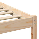 Bed Frame with Headboard Brown 120 x 200 cm Solid Pine Wood 872290