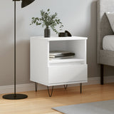 Bedside Cabinet White 40x35x50 cm Engineered Wood 830620
