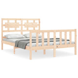 Bed Frame without Mattress Small Double Solid Wood Pine 3192526