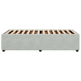 Bed Frame without Mattress Light Grey 90x200 cm Velvet 3284982