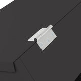 Rabbit Feeder Black 64.5 x 25.5 x 45.5 cm Cold-Rolled Steel 874594