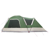 Cabin Tent with Roof Green 12-Person Polyester and Steel 42028571