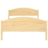 Bed Frame without Mattress Solid Pine Wood 120x200cm 322028