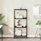 Bookcase 4-Tier Black 59x35x132 cm Engineered Wood 837617