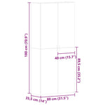 Shoe Cabinet with Shelf Grey 80 x 35.5 x 180 cm Engineered wood 3333839