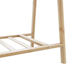 Clothes Rack with Shelves 96x45.5x150.5 cm Bamboo 4008908