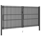 Garden Fence Gate Steel 400x200 cm Anthracite 146338