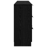 Sideboard 3 pcs Black Oak 181 x 30 x 70 cm Engineered Wood 3332521