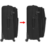 3 Piece Soft Case Trolley Set Black 91315