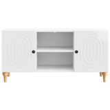 TV Cabinet High Gloss White 102 x 34.5 x 50 cm Engineered Wood 894239