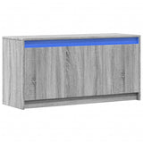 TV Cabinet with LED Grey Sonoma 100x34x50 cm Engineered Wood 852213