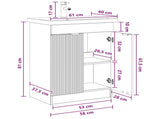 Bathroom Furniture Set White 56 x 37.5 x 81 cm Engineered Wood 3404144