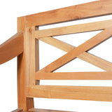 Batavia Bench 98 cm Solid Mahogany Wood Light Brown 246967