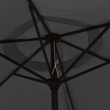 Garden Parasol Black Polyester fabric, Steel pole and ribs Medium 47126