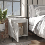 Bed Cabinets with Metal Legs Concrete Grey 40x30x50 cm 805842