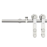 Sliding Door Hardware Kit 183 cm Stainless Steel Silver 4009700