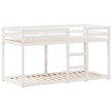 Bunk Bed without Mattress White 75x190 cm Small Single Solid Wood Pine 3282130