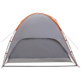 Camping Tent with Rainfly Water-resistant Dome Grey and Orange 42028532