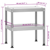BBQ Oven Smoker with Table Galvanised Steel 3187618