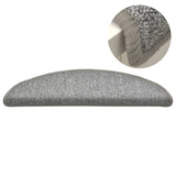 ZNTS Carpet Stair Treads 15 pcs Light Grey 56x17x3 cm 322370
