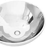 Wash Basin 32.5x14 cm Ceramic Silver 143483