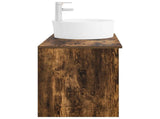 Bathroom Furniture Set 2 pcs Smoked Oak Engineered Wood 3403908