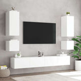 TV Wall Cabinet with LED Lights White 100x35x41 cm 837323