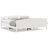 Bed Frame without Mattress White 180x200 cm Super King Solid Wood Pine 3216165