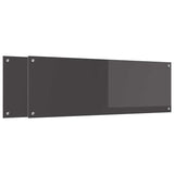 Kitchen Backsplash 2 pcs Dark Grey 120 x 40 cm Tempered Glass 3415509