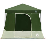 Camping Tent Set Folding 2 pcs Green Taffeta and Fabric 3337175