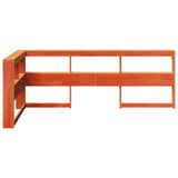 Bookcase Headboard L-Shaped Wax Brown 75 cm Solid Wood Pine 859294