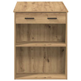 ZNTS Desk with Drawer and Shelf Artisan Oak 102x62x77.5 cm Engineered Wood 858694