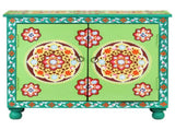 Hand Painted Sideboard Multicolour 70x35x60 cm Solid Mango Wood 321664