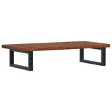 Basin Shelf Wall Mounted Steel and Solid Wood Oak 3302345