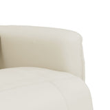 Massage Recliner Chair with Footrest Cream Faux Leather 356513