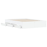 Bed Frame with Drawers without Mattress White 135x190 cm Double 3207308