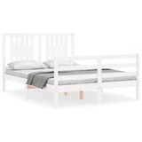 Bed Frame without Mattress White Small Double Solid Wood 3194542