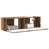 TV Wall Cabinet Old Wood 98 x 31 x 29.5 cm Engineered Wood 892245