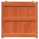 Garden Planter Wax Brown 60x60x60 cm Solid Wood Pine 837428
