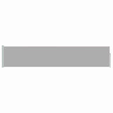 Patio Retractable Side Awning 100x500 cm Grey 48386